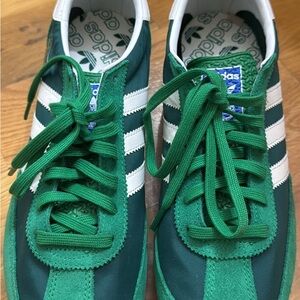 adidas Forest Green and White Sneakers